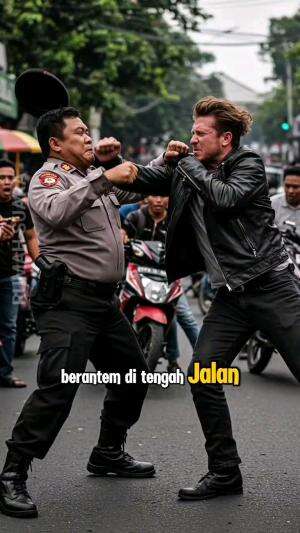 Pak Polisi lawan Bule FBI  #Viral #rtciplus #videolucu #videokocak 