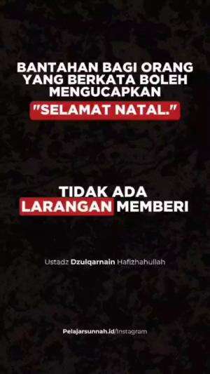 HUKUM MENGUCAPKAN SELAMAT NATAL 
#dakwahislam #pesantrensalaf #selamatnatal