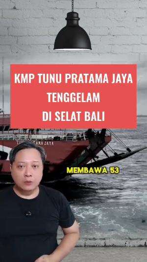 KMP TUNU PRATAMA JAYA tenggelam di selat Bali #kapaltenggelam #tunupratamajaya #selatbali 