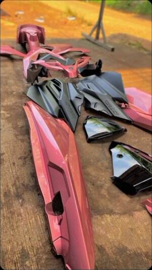 black & pink painting vario 
 #painting  #chrome paint  #blackpink 