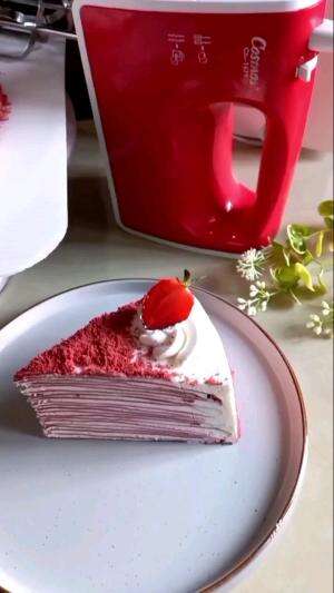 Mille Crepes Red velvet, bikin nya mudah tampilan dan rasanya mewah 