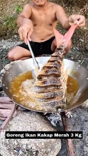 Goreng Ikan Kakap Merah 3 Kg #cumisambalbawanggoreng  #bihungorengcimoyy  #kakapmerah 