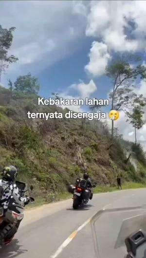 ternyata benar, semua disengaja #kebakaran #bakarlahan #sumatera #touring