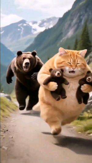 kucing lucu menggendong anak beruang #Kucing  #kucingoyen  #kucinglucu  #kucinglucu  #duniakucing