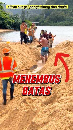 aliran sungai penghubung dua dunia #sungai #laut #dunia