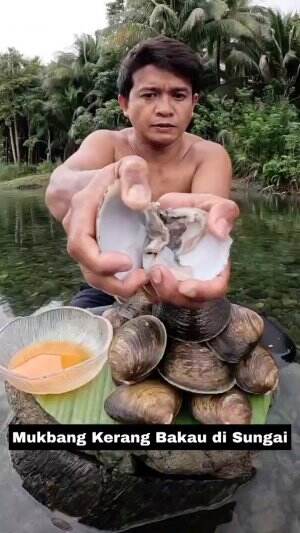 Mukbang Kerang Bakau di Sungai #Mukbang #kerang 