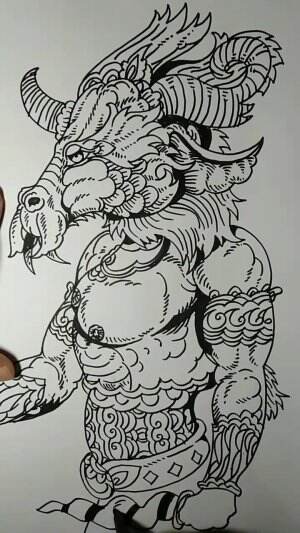 Menggambar Monster Ruang Angkasa Ganas 