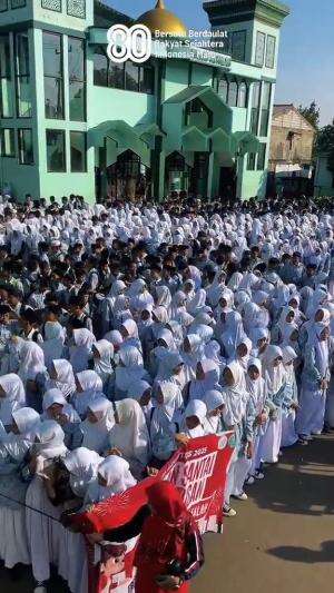 Jalan santai hut RI ke-80 Mts Al Falah Cibinong #hutri #hutri80 #CapCut #merdeka #jalansantai #agustusan