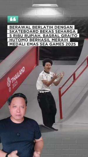 Basral Graito Hutomo atlet skateboard peraih medali emas Sea Games 2025 Thailand #skateboard #seagames2025 