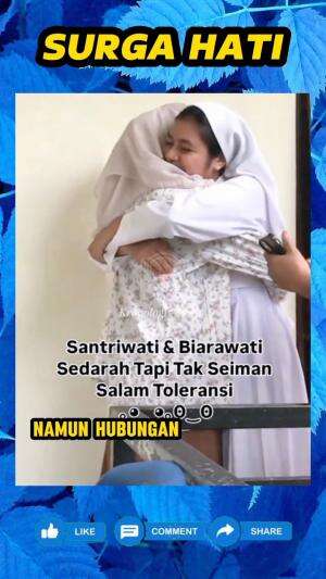 Meski sudah tidak lagi seiman, namun hubungan kakak adik ini tetap terjaga dengan baik, saat mereka kembali bertemu.