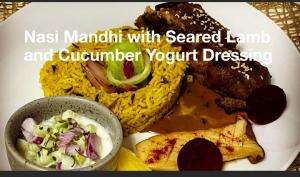 Spesial Sajian Enak Idul Adha: Nasi Mandhi w/ Lamb Seared & Cucumber Yogurt Salad (Gurih dan Aromatik...) #onlineauditionmci11