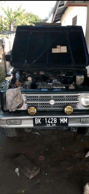 Katana 91 Tipe DX. Upgrade sistem pendinginan menggunakan elektrik fan dan pengereman dengan booster rem. 
#MyFirstVideoOnHot+ 
#jimnykatana