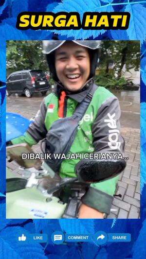 Pria ini sampai siapkan beberapa hp dan pakai jaket berlapis sekaligus, demi bisa dapat banyak orderan untuk menafkahi keluarganya di rumah.