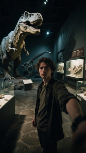 Potret Seru di Museum: Anak Muda Ini Tampil Keren di Depan T-Rex Raksasa! #rcri+ 