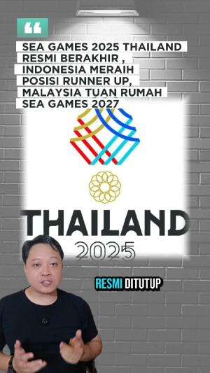 Sea Games 2025 ditutup, Indonesia meraih posisi Runner Up #seagames2025 #closingceremony 