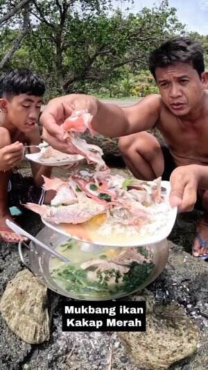 Mukbang ikan Kakap Merah  #Mukbang  #pindangikanmas 