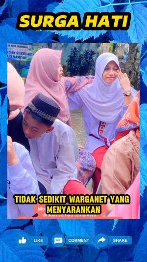 Disaat murid lain bisa berpelukan dengan orangtuanya masing-masing, bocah yatim ini hanya bisa menangis sendirian, karena orangtua sudah tia