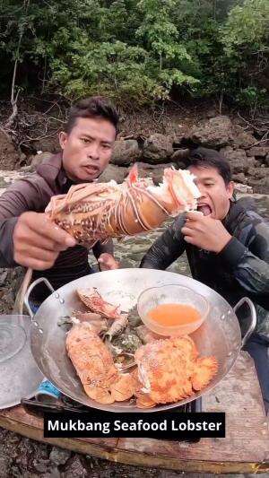 Mukbang Seafood Lobster #Mukbang #seafood #Lobster 