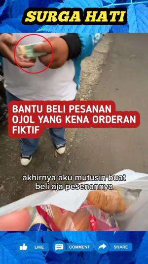 Wanita ini dengan senang hati, bantu bayarin semua pesanan seorang ojol yang terkena orderan fiktif.