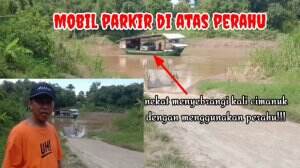 nekat menyebrangi sungai cimanuk