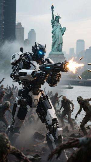  Bear & Dog Transform Into War Robots to Fight Zombies in NYC  #YouTubeShorts #Shorts #ViralShorts #EpicAI #ZombieApocalypse  
#RobotTransfo