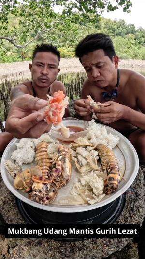 #Mukbang #seafood udang mantis #lezat #RCTIPlus 