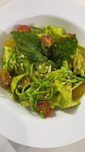 Home made Pasta Pappardelle Pesto ala Genova #onlineauditionmci10