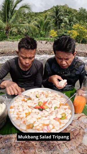 Mukbang Salad Tripang Jumbo #Mukbang #seafood #RCTIPlus 
