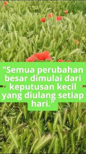 Semua perubahan yang besar berawal dari langkah dan pemikiran yang kecil #quotes  #motivasi  #semangat #gigih  #sukses  #jedamergawe  #fyp  