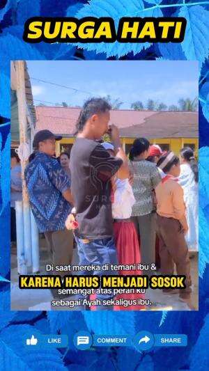 Tanpa kehadiran sosok ibu, bocah SD ini hanya bisa menangis di pelukan ayahnya, saat acara kelulusan sekolahnya.