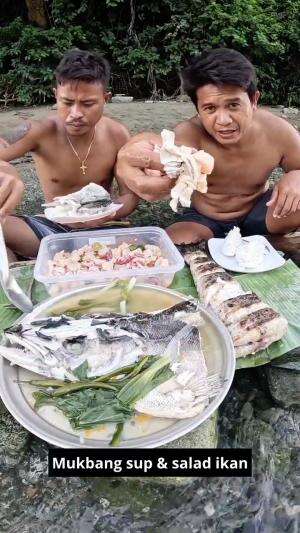 Mukbang Sup & Salad ikan #Mukbang #supikan #SaladandPanSauce #RCTIPlus 