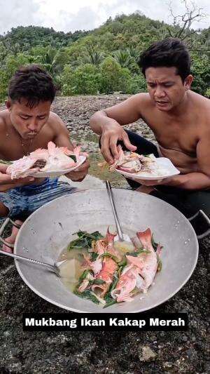 Mukbang Ikan Kakap Merah #Mukbang  #kakap 