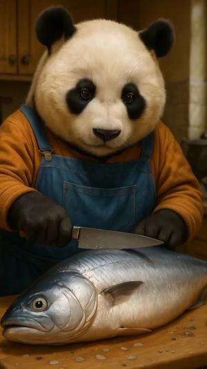 PANDA MEMANCING DAN MEMASAK IKAN  #shortplus #trending #animasi #panda 