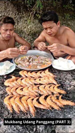 Mukbang Udang Panggang (PART 3) #Mukbang #yang suka udang merapat!! #kuliner #wisatakuliner #RCTIPlus 