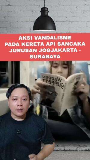 Aksi vandalisme pada kereta api Sancaka jurusan jogjakarta Surabaya mengakibatkan dua penumpang terluka #vandalisme #keretaapi