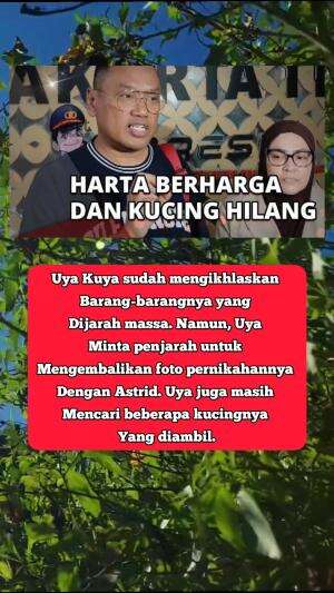 Uya Kuya Minta Penjarah Kembalikan Foto Nikahan dan Kucingnya #viral #artis #berita #beritaterkini #beritaviral