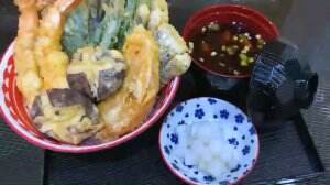 Tendon (Tempura Rice Bowl) with Miso soup