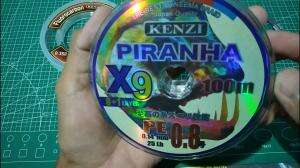pe kenzi piranha x9 0.8, fluorocarbon shock leader kenzi 15lb #senarpe #kenzi #unboxing

