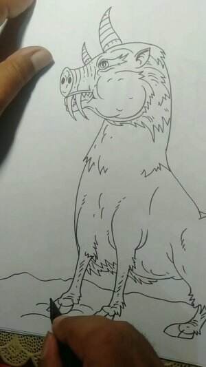 Yuk Belajar Menggambar Monster Babi Ngepet 😁