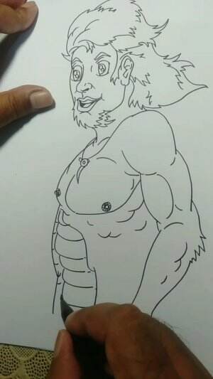 Cara Menggambar Tarzan 