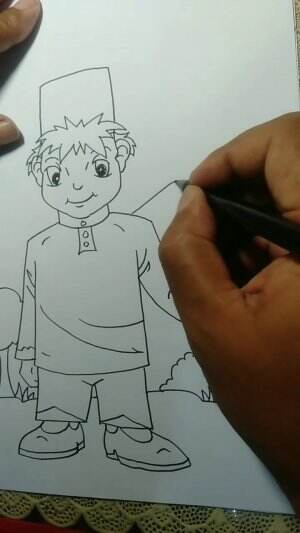 Yuk Belajar Menggambar Laki-Laki Muslim Guys