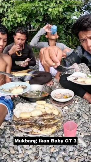 Mukbang Ikan Baby GT 3 #Mukbang  #MASAKIKANTONGKOLDENGANBUMBUCABEMERAH 