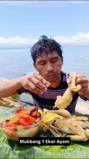 Mukbang 1 Ekor Ayam #Mukbang #AyamTangkapSambalBelimbingWuluh #kuliner #makankuy #RCTIPlus 