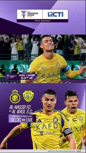 Sang Superstar siap membawa Al Nassr ke jalur kemenangan! Mampukah Al Wasl merusak tujuan Al Nassr? 

Saksikan Al Nassr vs Al Wasl Selasa 4 