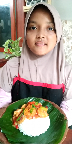 jihan bekasi with UDANG SAUS PADANG YUMMY
