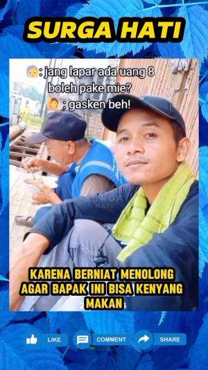 Penjual bakso ini dengan senang hati berikan seporsi bakso komplit untuk bapak yang sedang lapar, meskipun uangnya kurang.