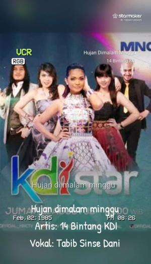 Hujan di malam minggu 
Artis: 14 Bintang KDI 
Vokal: Tabib Sinse Dani 