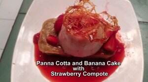 Special Dessert: Panna Cotta and Banana Cake with Strawberry Compote by Arvino dari Kota Salatiga