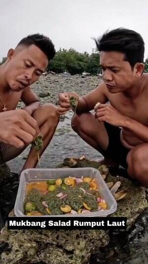 Mukbang Salad Rumput Laut #Mukbang  #saladworteltimunbayam  #rumputlaut 