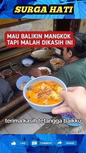 Wanita ini bagikan momen tetangganya yang baik hati dan suka berbagi makanan kepadanya.
